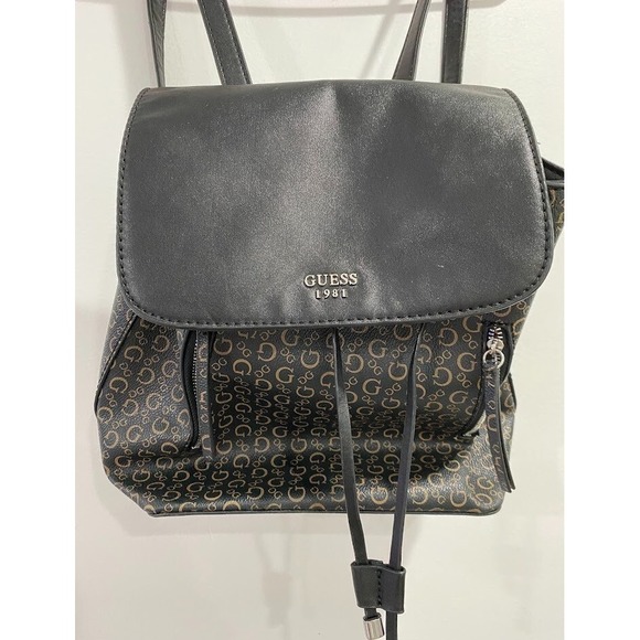 Guess Genuine Leather Mini Backpack Purse for Women: Anti-Theft Designer Leath main image 8